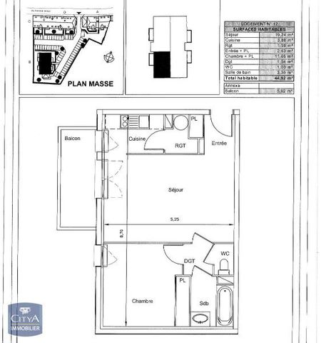 Location Appartement 2 pièces 44m² OIGNIES 62590 - Photo 3