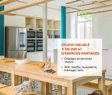 Studio meublé + 200m2 d'espaces partagés - Photo 2
