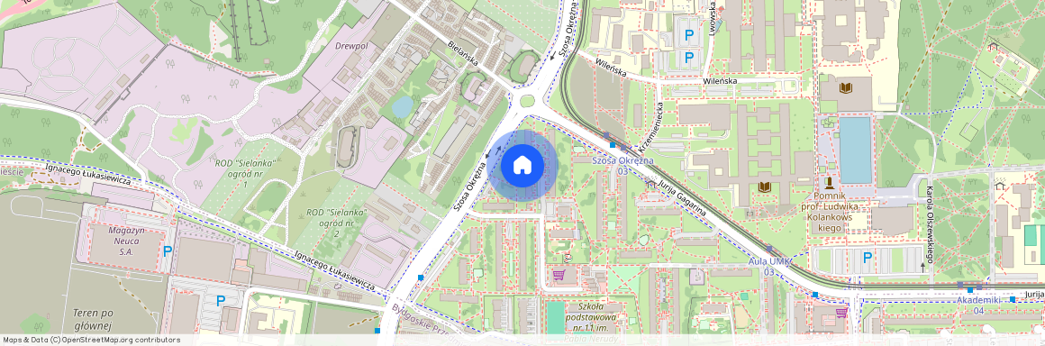 szosa Okrężna, Bielany, Toruń, kujawsko-pomorskie