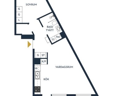 Bandhagen - 2rok - 12mån - 13.225kr/mån - Foto 1