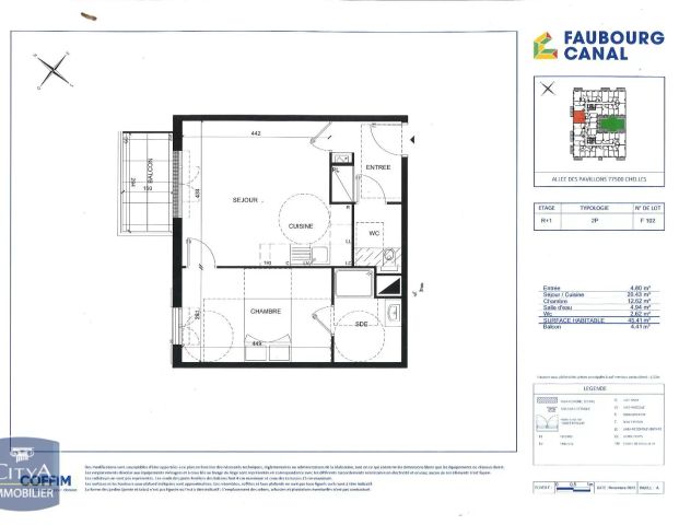 Appartement à louer 2 pièces 45.41m² - Photo 1