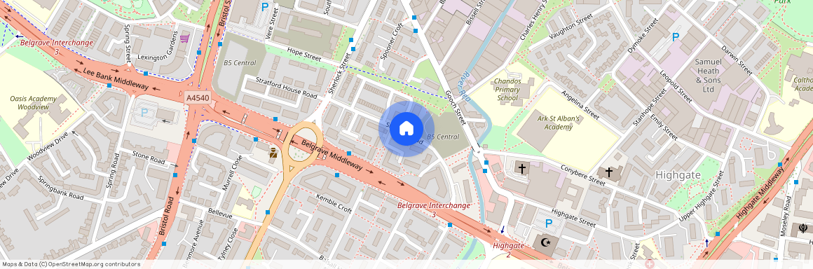 St Lukes Road, B5 Central. B5 7FN, St Lukes Road Central.