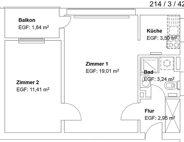 2 Zimmer Wohnung mit Balkon für Senioren! - Photo 1