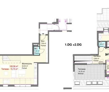 Baujahr 2020 - 4 Zimmer DG-Maisonette mit 15,75m2 Terrasse - Photo 4