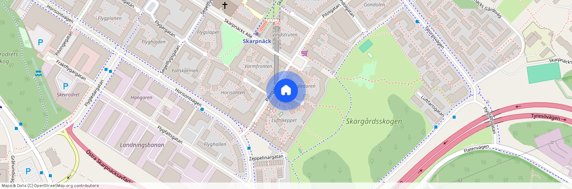 Luftskeppsgatan, Skarpnäck