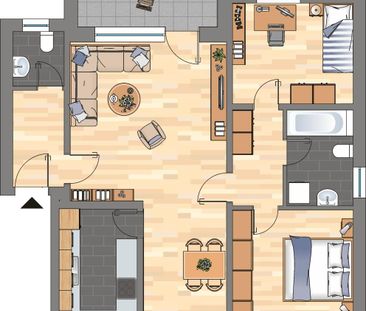 Helle 3 Zimmerwohnung in beliebter Wohnlage inkl. Balkon - Frei ab ... - Photo 3