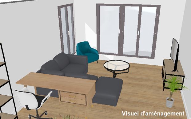 Location Appartement 2 pièces 55m² - Photo 1