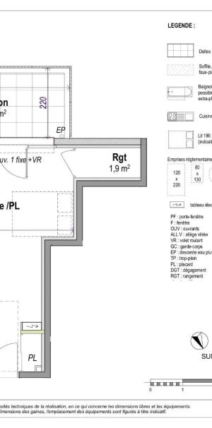 Appartement à louer 1 pièce 36.6m² - Photo 2