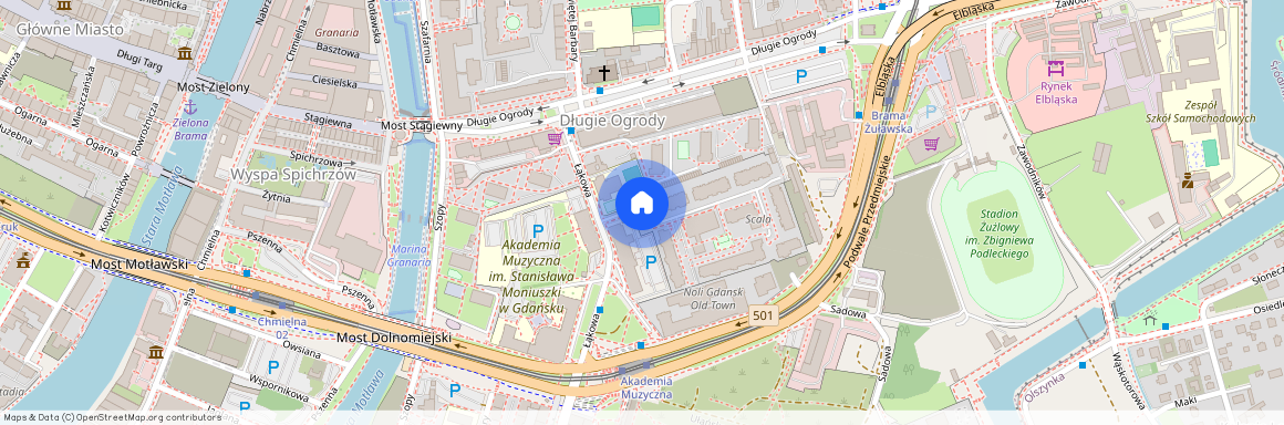 ul. Łąkowa, Śródmieście, Gdańsk, pomorskie