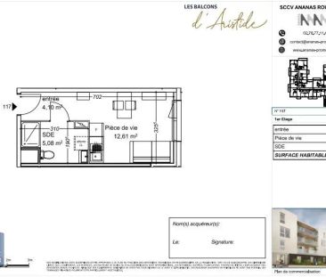 Appartement à louer 1 pièce 21.79m² - Photo 1