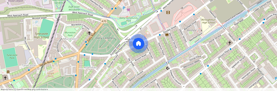 Dundee Terrace. Fountainbridge, EH11 1DL