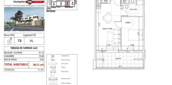 BOUTONNET - T2 - 38.71 M² - Photo 2