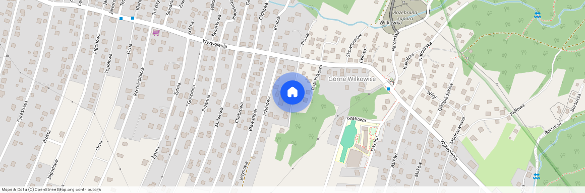 ul. Jeżynowa, Wilkowice, Wilkowice, bielski, śląskie