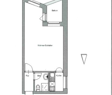 IN RUHIGER STADTLAGE VERMIETUNG EINES 1 – ZIMMER - ARPARTMENS - Foto 2