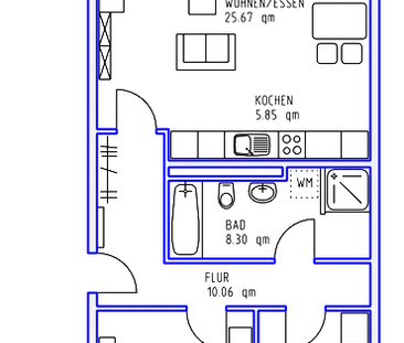 3 Zimmer, Küche, Bad, 2 Loggien, Aufzug, Tiefgarage, 2. Ebene - Photo 3
