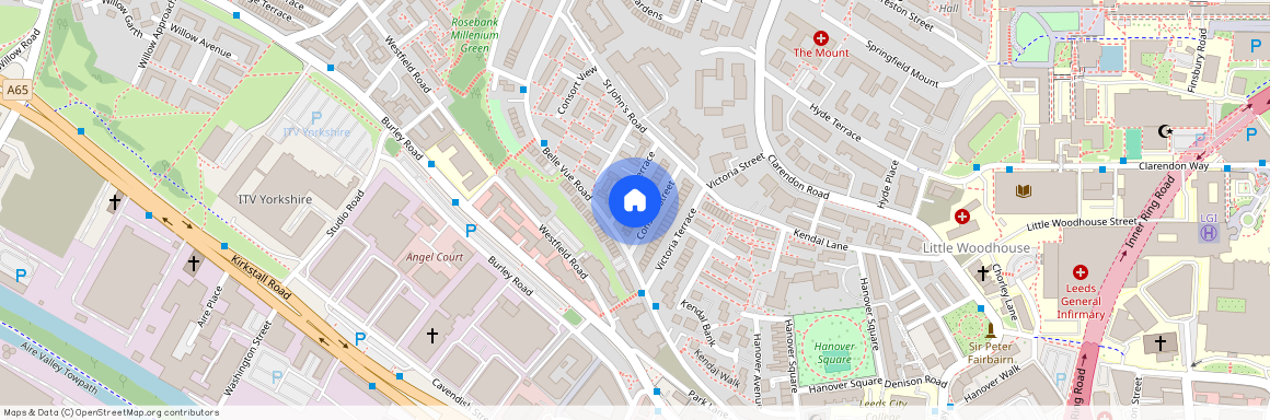 Flat 4, 10 Consort Terrace, Leeds, LS3 1ET., Leeds .