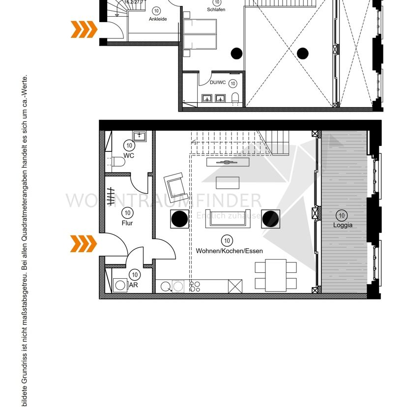 Exklusiver Wohntraum am Pelzmühlenteich - 2 Raum Maisonette Wohnung mit Stuck und vielen Extras - Foto 1