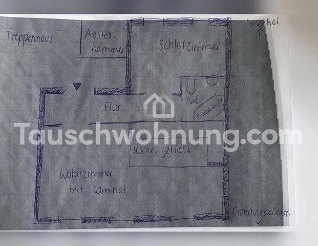 TAUSCHWOHNUNG Gesucht: 100qm mit mind.3Z,frei werden 2x55qm in Ost&Südvstd - Photo 1