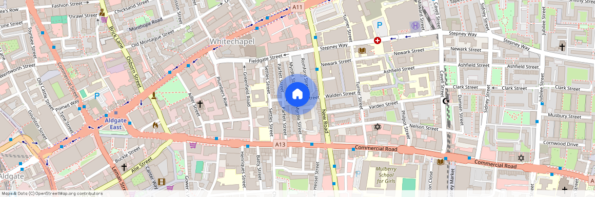 Myrdle Street, Whitechapple, City, Aldgate, London, E1 1EU