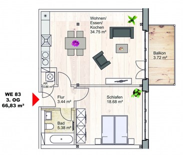 Halle, "T.Kontor" - Haus D - Merseburger Straße 96 - Photo 4