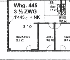 3.5 Zimmer, 88 m², 4. Stock - Foto 5