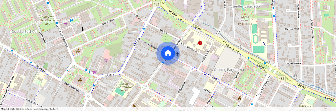 ul. Jarosława Dąbrowskiego, Zduńska Wola, zduńskowolski, łódzkie