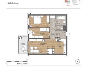 2. Obergeschoss - 3 Zimmer und 8m² großer Balkon für gemütliche Stu... - Photo 3