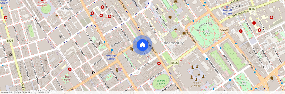 Gower Street, Bloomsbury, London, WC1E