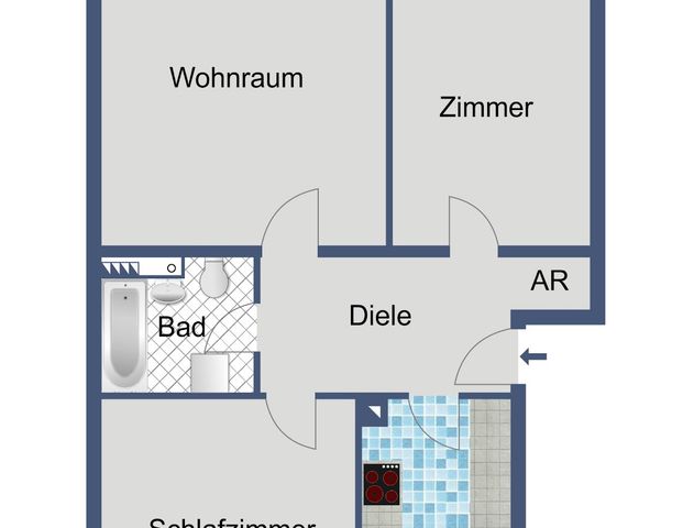Gemütliche Wohnung in guter Wohnlage - Photo 1