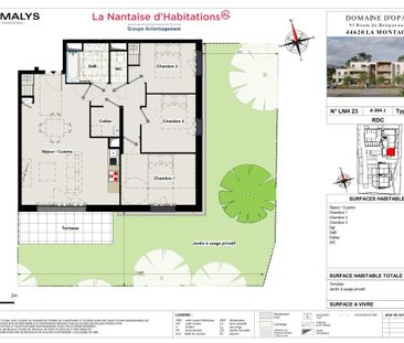 Location Appartement 4 pièces 77m² LA MONTAGNE 44620 - Photo 1