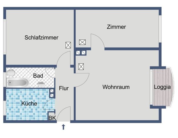 Praktischer Grundriss auf ca. 65 m² ideal für Paare oder kleine Familien - Photo 1