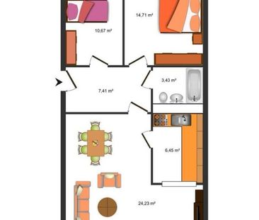 Vollausgestattetes Zimmer ca. 15m2 auf Zeit Berlin Marzahn - Photo 1