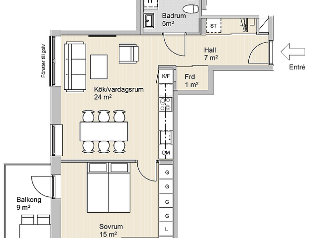 LÄGENHET D 1306 (INFLYTTNING FR. 1/10) - Foto 1