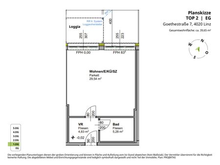 Ruhige 1 Zimmerwohnung im Herzen der Stadt - Nähe Landstraße - Foto 4