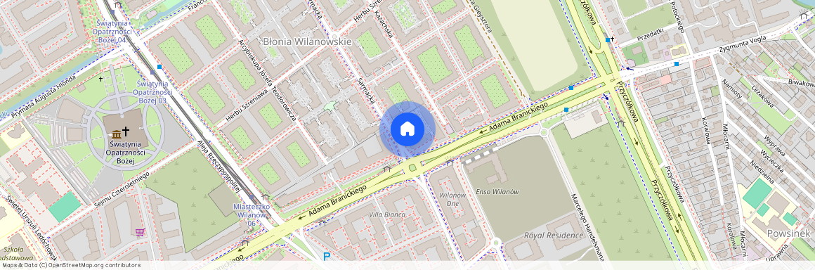 ul. Sarmacka, Błonia Wilanowskie, Wilanów, Warszawa, mazowieckie