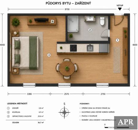 Pronájem bytu 2+kk 54 m - Photo 3