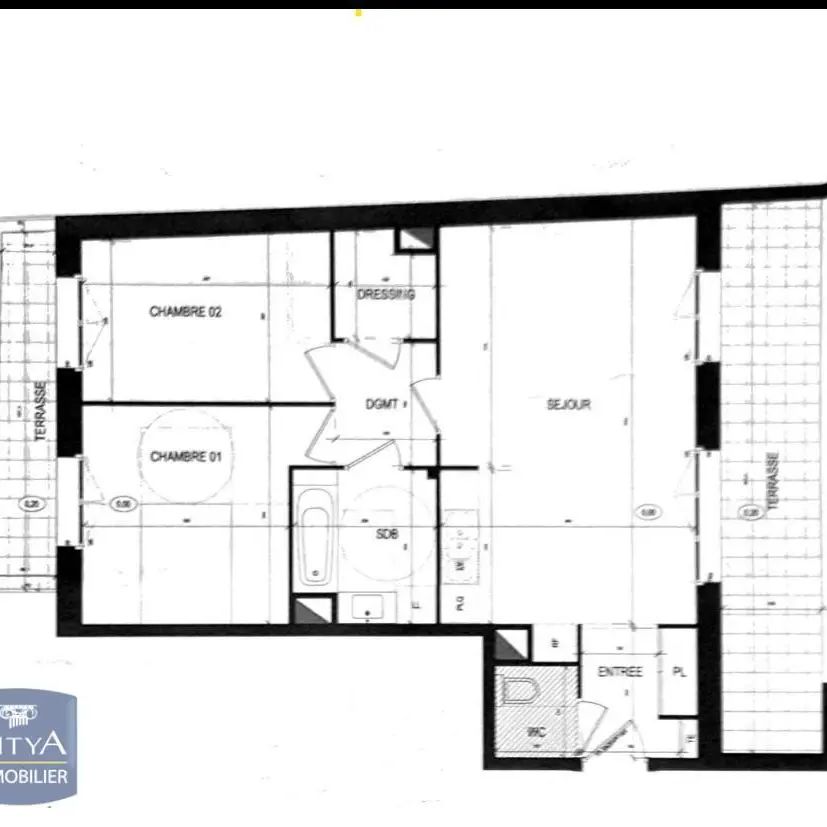 Appartement à louer 3 pièces 63.62m² - Photo 2