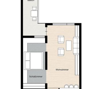 Sonnige 2 Zimmer- Wohnung mit PKW Stellplatz in Heimsheim - Photo 1