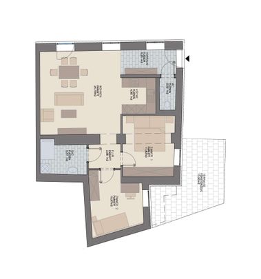 Geförderte Altbauwohnung mit Terrasse in den Innrnhof - Photo 1