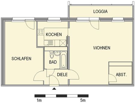 Großzügige 2-Raum-Wohnung mit Möblierung - Foto 4