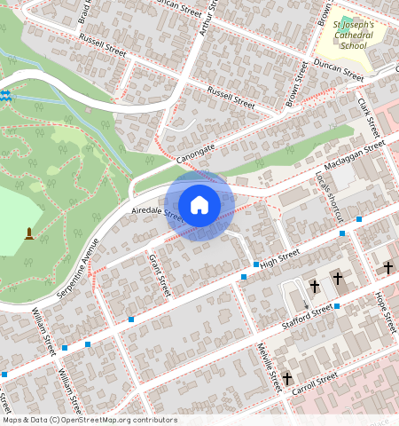 ** Sutherland Street, Dunedin Central, Dunedin City