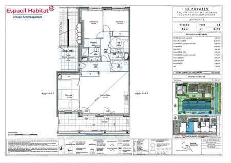 Appartement neuf 4 pièces à louer – Résidence Le Palatin à Cesson-Sévigné (Rennes Métropole) - Photo 3