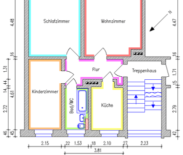 3er-WG-Wohnung mit Einbauküche - Foto 4