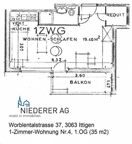 Zentrale 1-Zimmer-Wohnung in Ittigen - Photo 4