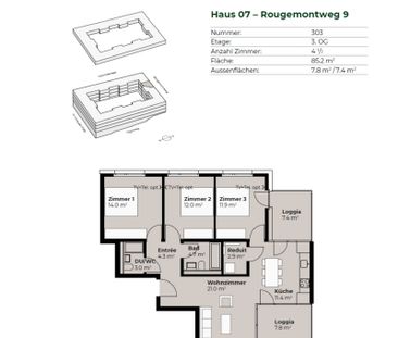 4.5 Zimmer, 86 m², 3. Stock - Photo 6