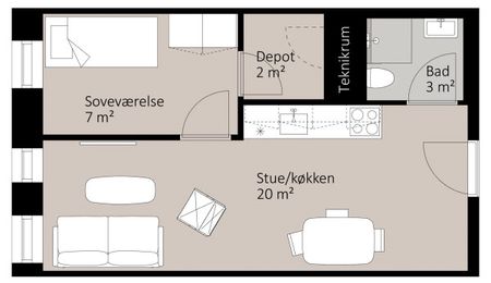 2-værelses studiebolig - Photo 5