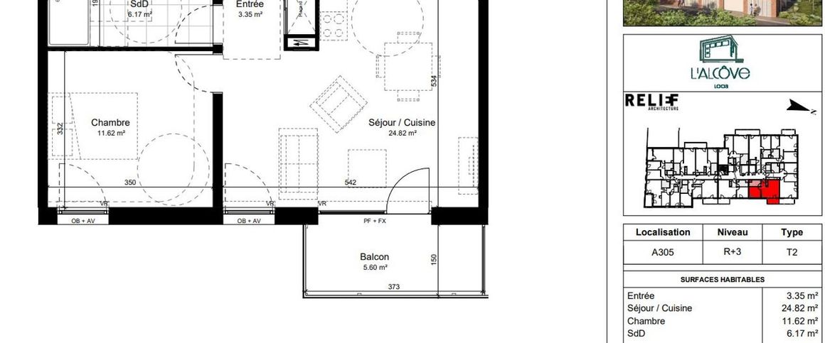 location Appartement T2 DE 45.96m² À LOOS - Photo 1