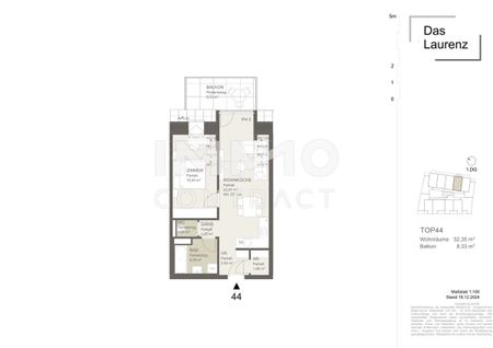 MIETANBOT ANGENOMMEN ERSTBEZUG Top Wohnung U3 2 Zimmer + Balkon - 1 bedroom apartment + balcony U3 = DAS LAURENZ= - Foto 3