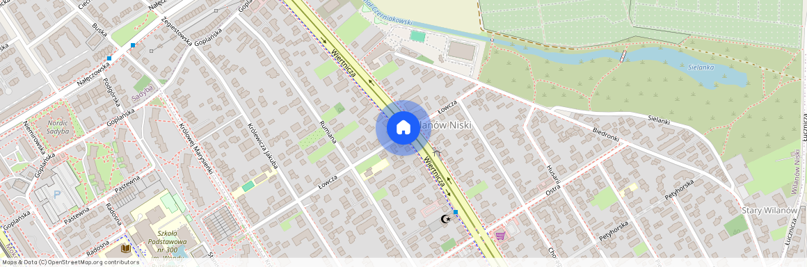 ul. Łowcza, Wilanów Niski, Wilanów, Warszawa, mazowieckie