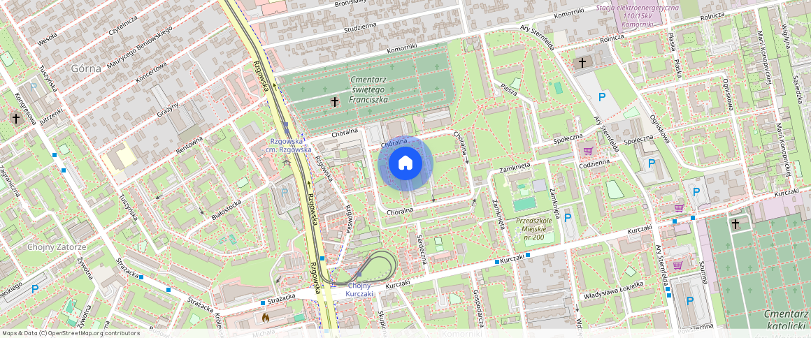 Łódź Górna, Chóralna